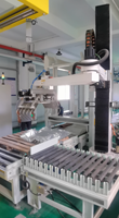 Robot de palettisation industriel de type colonne, machine de palettisation automatique pour sacs en feuille avec pince à fourches pour ligne d'empilage de sacs