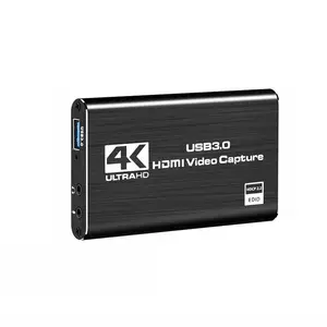 Kartu Capture portabel 4K 1080P 60fps USB 3.0 ke HDMI Audio Video, perangkat penangkap OBS