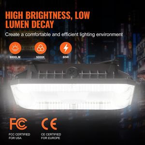 80W 8800LM 5000K Luz diurna al aire libre LED Canopy Lights 4 Pack Elegante Canopy Lighting - Product Image 3
