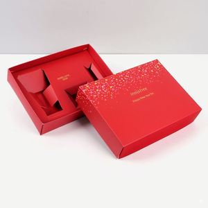 Reusable Red Color Luxury Waterproof Happy New Year Paper <b>Gift</b> <b>Small</b> <b>Boxes</b> with Custom Logo Matt Lamination & Embossing - Product Image 2