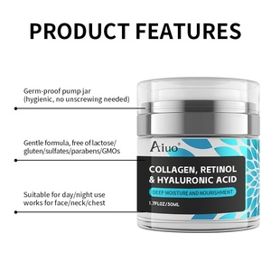 קרם פנים פרטי ליום ולילה לטיפוח העור עם חומצה היאלורונית, לחות, זוהר, מבהיר, מ lifting, נגד הזדקנות וקמטים עם רטינול - Product Image 2