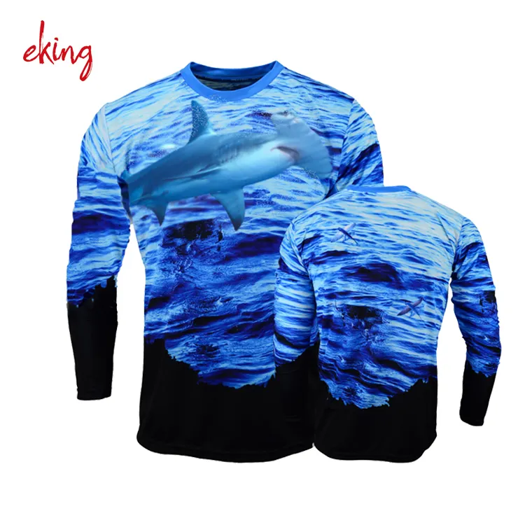 Kunden fisch tops leistung lange sleeve angeln hemd baumwolle jersey