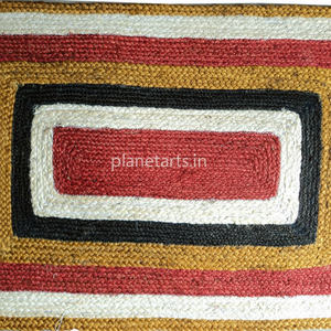 Venta caliente estilo moderno Rectangular cáñamo respetuoso con el medio ambiente antideslizante mascota alfombra plana tejido puerta Mat cocina sala de estar - Product Image 1