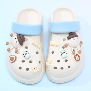 Women's Summer <b>Clogs</b> White EVA Cartoon Platform Sandals Breathable Non Slip Outdoor Beach Shoes - Product Image 3