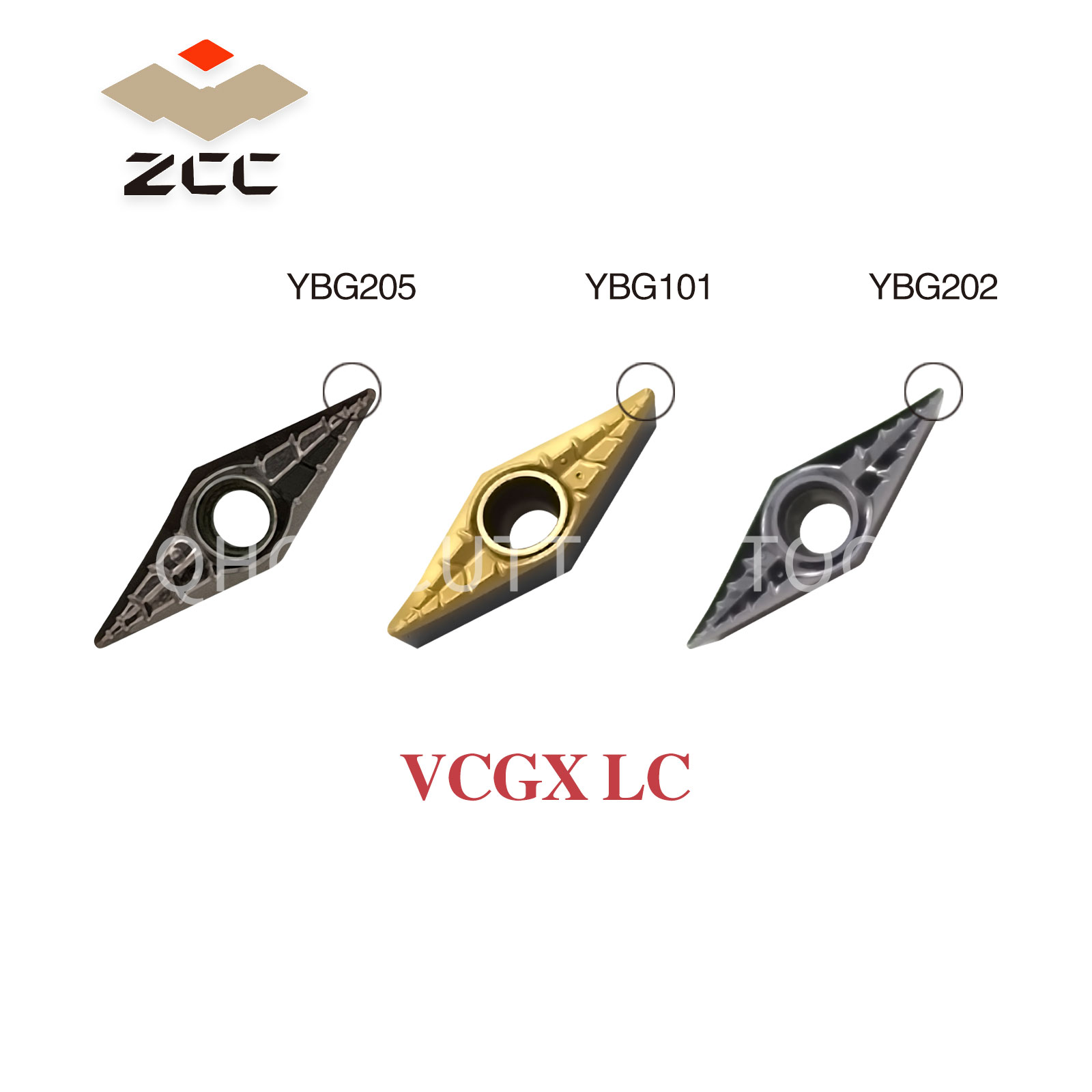 yü ZCC VCGX YD101 Carbide Inserts - High Quality CNC Tools