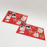 Feuille d'autocollants personnalisés K-pop en vinyle imperméable pour ordinateur portable, coque de téléphone, scrapbook et décoration d'album
