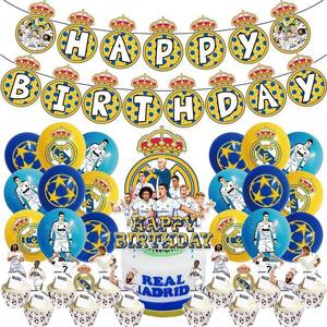 Fournitures <span class=keywords><strong>de</strong></span> fête d'anniversaire <span class=keywords><strong>de</strong></span> football Fan Football/équipe <span class=keywords><strong>de</strong></span> football Bunting décoration <span class=keywords><strong>de</strong></span> gâteau ballons imprimés rétro réel <span class=keywords><strong>Benzema</strong></span> Club cadeaux - Product Image 5