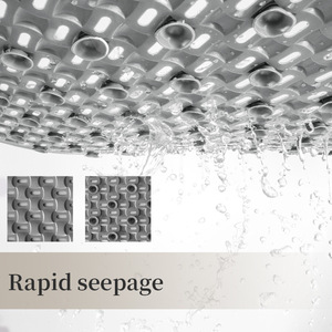 Alfombra de Baño Rectangular Minimalista con Patrón Geométrico, Antideslizante, de Fibra de Poliéster, para Baño y Aseo - Product Image 3