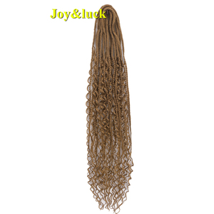 Vente en gros d'usine, extensions de dreadlocks à double extrémité de 24 pouces, 3 en 1, style bohème, extensions de cheveux synthétiques hippie pour femmes - Product Image 2