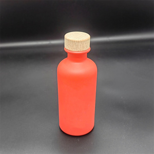 Botella de Vidrio para Bebidas en Negro Mate, Rojo o Color Personalizado, Botella Vacía para Vodka, <span class=keywords><strong>Ginebra</strong></span>, Aceite de Oliva con Corcho - Product Image 5