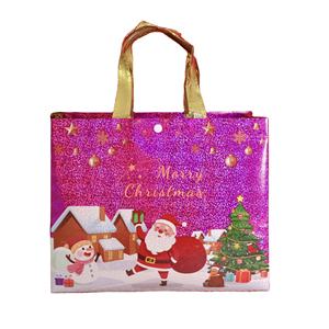 Bolsa de Regalo Plegable Ecológica de Lujo, No Tejida, con Impresión y Logotipo Personalizados para Promoción Navideña y Empaque de Ropa - Product Image 1