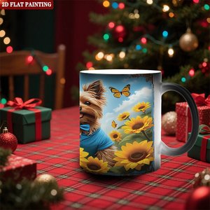 Frosted <b>Ceramic</b> Mug 11oz Heat Sensitive Color Changing Magic Coffee <b>Cup</b> - Product Image 2