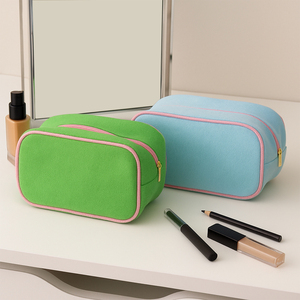 Elegante sacchetto cosmetico per le donne all'ingrosso tessuto di spugna <span class=keywords><strong>Make</strong></span> <span class=keywords><strong>up</strong></span> borsa personalizzata da viaggio borsa da toilette - Product Image 2