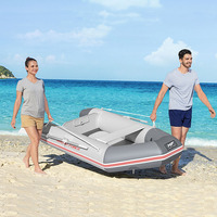 Bateaux à rames Bestway 65046 en matériau Drop Stitch, petits bateaux pliables en PVC, jet-rafting, catamaran gonflable en caoutchouc