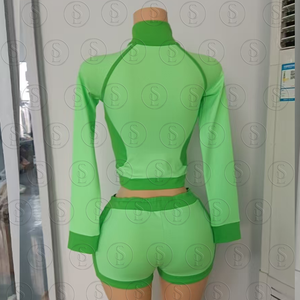 Conjunto Deportivo de Alta Calidad para Chicas Altas y Curvilíneas, con Leggings de Corte Bootcut y Chaqueta, Estilo Deportivo a Urbano, Conjunto de 3 Piezas - Product Image 3