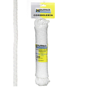 Corda Intrecciata in Plastica Bianca (Gomitolo da 20m) - Product Image 1