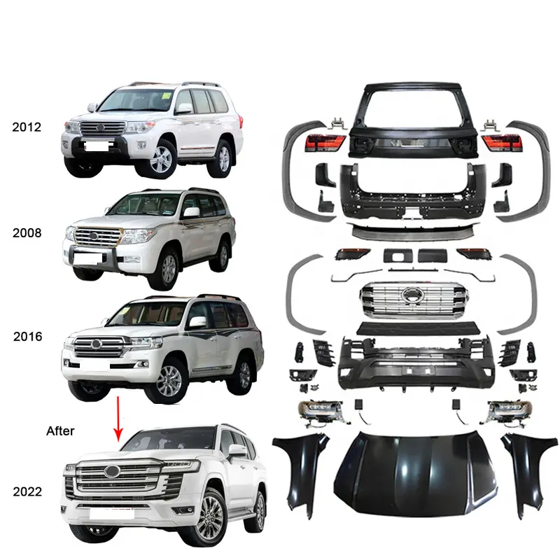 Car Modification Parts Body Kit For Toyota Land Cruiser LC200 Upgrade to LC300 Facelift Body Kit