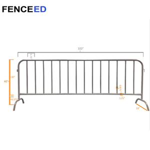 Nhiệm vụ nặng nề thép mạ kẽm rào cản lồng vào nhau <span class=keywords><strong>crowed</strong></span> rào cản kiểm soát đám đông chướng ngại vật với chân cầu - Product Image 3