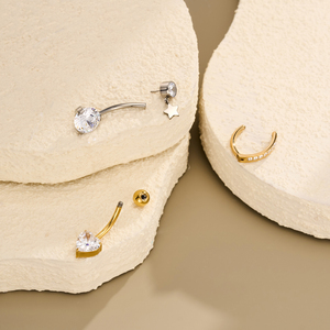 टॉपश बॉडी भेदी आभूषण सेट डीवीडी सोने का टाइटेनियम पेट बटन, महिलाओं के लिए सोने का टाइटेनियम पेट बटन, महिलाओं के लिए - Product Image 5