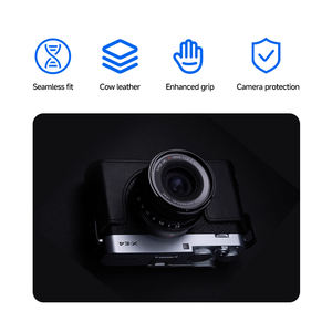 Étui en cuir de vache véritable <span class=keywords><strong>pour</strong></span> <span class=keywords><strong>appareil</strong></span> <span class=keywords><strong>photo</strong></span> <span class=keywords><strong>Fujifilm</strong></span> X-E4, couvercle inférieur doublé de flanelle avec 1 an de garantie, styles multiples de 63g - Product Image 3