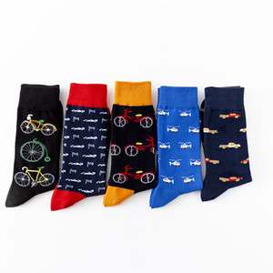 <span class=keywords><strong>Chaussettes</strong></span> de cyclisme amusantes et originales de haute qualité en gros, dernier design, prix abordable, <span class=keywords><strong>chaussettes</strong></span> mi-mollet décontractées en coton pour hommes adultes - Product Image 4