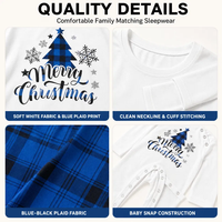 Pyjamas de Noël en coton personnalisés OEM ODM à marque privée, ensemble assorti pour la famille, manches longues, maman et moi, vêtements de nuit pour les fêtes parent-enfant