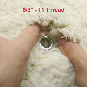 Tampon de polissage double face en laine de 9 pouces avec filetage 5/8-11 - Product Image 5