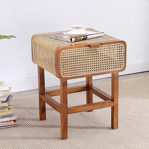 <span class=keywords><strong>Cannage</strong></span> En <span class=keywords><strong>Rotin</strong></span> naturel En Bois Table De <span class=keywords><strong>Chevet</strong></span> - Product Image 5