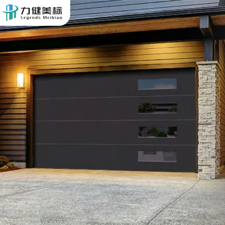Aluminum alloy villa garage door anti-theft perspective electric flap roller shutter home garage flap door