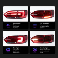 Feux arrière à LED rouges modifiés pour Jetta MK6 Sagitar 2012-2014, clignotants séquentiels, feux de freinage, feux de jour (DRL), nouvelles pièces automobiles