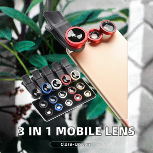 Mini objectif zoom 3 en 1 pour téléphone portable, objectif super fisheye, grand angle, <span class=keywords><strong>macro</strong></span> pour smartphone - Product Image 3
