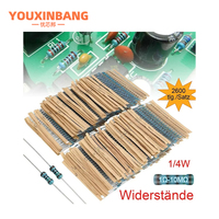 2600pcs Lot 130 Valeur 1 _ 4W 0.25W Résistance à Film Métallique Combinaison Pack Kit Ensemble En Vrac Composants Électroniques Condensateur Fixe