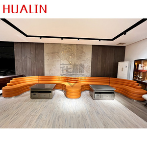 Sofá de cuero de lujo con diseño trasero en capas para lugares de entretenimiento Muebles adecuados para bares, KTV, karaoke y discotecas - Product Image 4