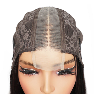 Wholesale <strong>Haosi</strong> 2x6 HD Lace Front Bob Wig 10 Inch Bone Straight Glueless Pre-Plucked Indian Virgin Hair 150% Density Brown - Product Image 6