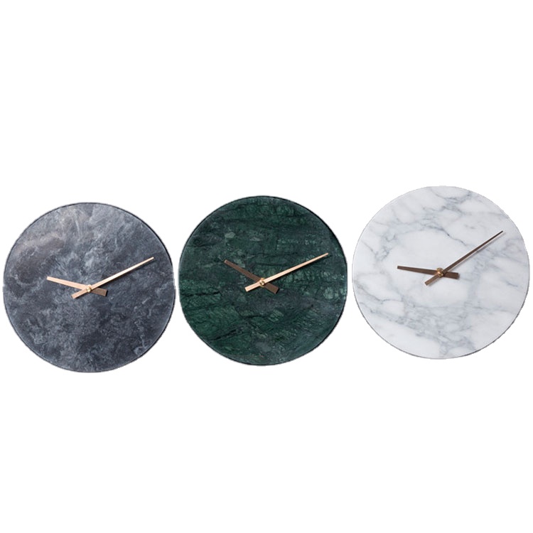 Винтажные модные мраморные китайские настенные часы