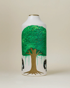 Jarrón Decorativo de Cerámica con Arte Phad, Escena de Árbol Azul y Tigre, Pintado a Mano, Florero Artístico para Sala de Estar - Product Image 4
