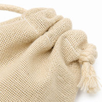 Pochette en lin avec cordon de serrage, sac de rangement en coton, emballage cadeau neutre, sachet pour bijoux, artisanat, shopping