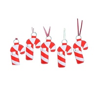 Noël Baume À Lèvres Rouge À Lèvres Titulaire Porte-clés En Vrac Candy Cane Joyeux Noël Cadeaux De Fête