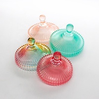 FENGJUN boîte à bonbons réutilisable en verre dégradé cannelé cuisine récipient de stockage des aliments pour la nourriture