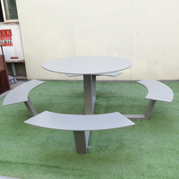 Ensemble de table et chaises de pique-nique en acier galvanisé pour extérieur, idéal pour jardin et parc - Vente en gros usine