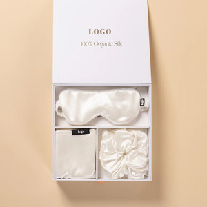 Sang Trọng Dây Kéo Tự Nhiên Satin Lụa Gối 100% Tinh Khiết Dâu Lụa Gối Trường Hợp Quà Tặng Thiết Lập Với Biểu Tượng Tùy Chỉnh Hộp - Product Image 2