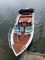 Bateau de débarquement, remorqueur et barge RC en aluminium de luxe, rigide, d'occasion, 16 pieds (5 m), pour transport de passagers et taxi aquatique rapide, à vendre