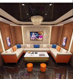 Modern 7 Seat L U Shaped Sectional Corner Night Club Sofá Uso comercial Luxo LED Light <span class=keywords><strong>Bar</strong></span> Mesa Set para Outdoor & Uso do Hotel - Product Image 6