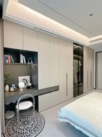 Armoire modulaire sur mesure pour chambre/salon avec éclairage LED, grande capacité, écologique, durable, en bois MDF, design moderne