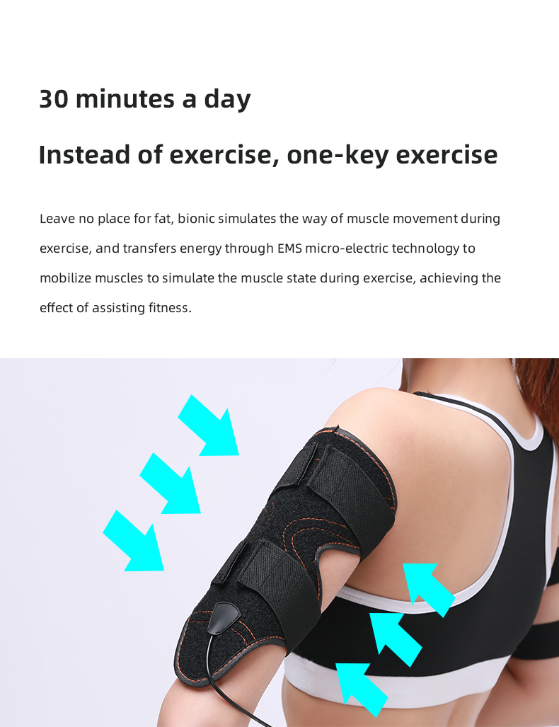 EMS Muscle Toner Anti Fatigue Arm shape Portable Home Stress Relief Machine Electric Plus Massage Wireless