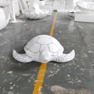 פסל צב בגודל טבעי עשוי שרף בהתאמה אישית, פסל צב מסיבי זכוכית, פסל חיה. - Product Image 5