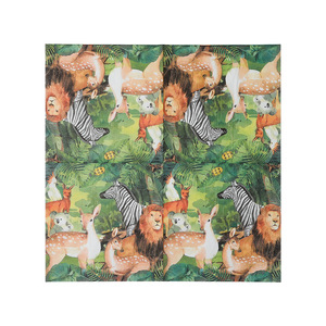 Forest Animals Printed Paper Napkins 330mmx330mm For Themed Party Disposable Serviettes - Product Image 3