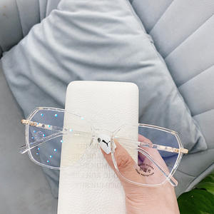 Monturas de anteojos Retro Tr90, montura grande, poligonal, antiluz azul, gafas planas para hombre, montura completa, gafas ópticas para Miopía - Product Image 3