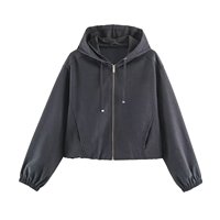 UNIZERA Nouvelle veste bomber zippée à capuche et manches longues pour femme automne 2026 12776 12775