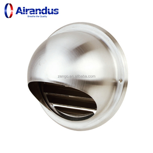 <span class=keywords><strong>ZENGO</strong></span> VLA Campana Extractora de Acero Inoxidable para Sistemas HVAC, Salida de Ventilación Externa Redonda de Acero Inoxidable con Borde Pulido Tipo Bull Nose - Product Image 3